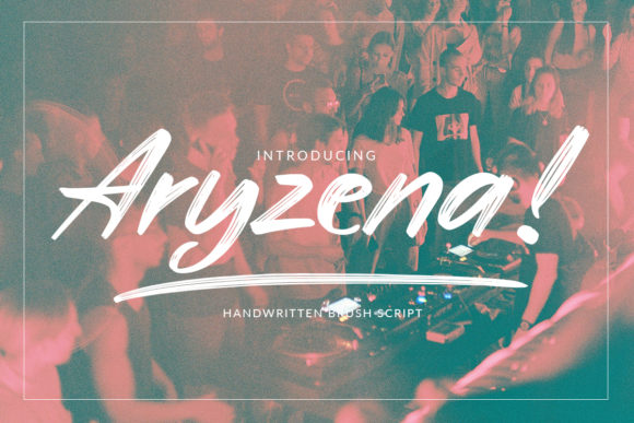 Aryzena: A Handwritten Script Font with Textured Brush Character