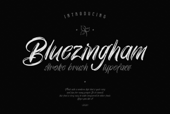 Bluezingham: Making the Most of This Playful Brush Script Font