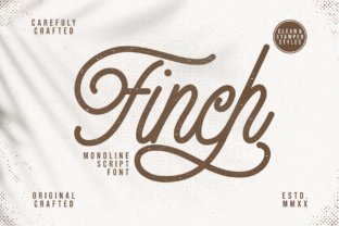 Finch: A Monoline Script Font with Clean and Stamped Styles