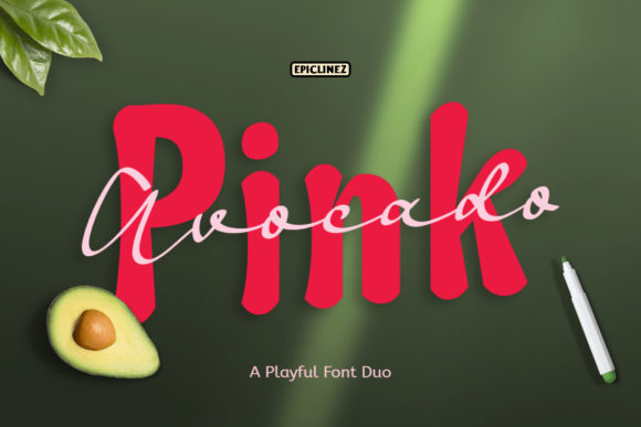 Pink Avocado: A Boldly Playful Font Duo That Works
